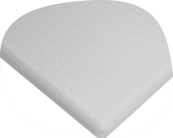 White plastic sheet.