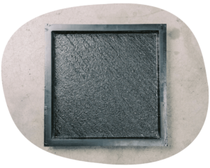 Concrete paving mould.